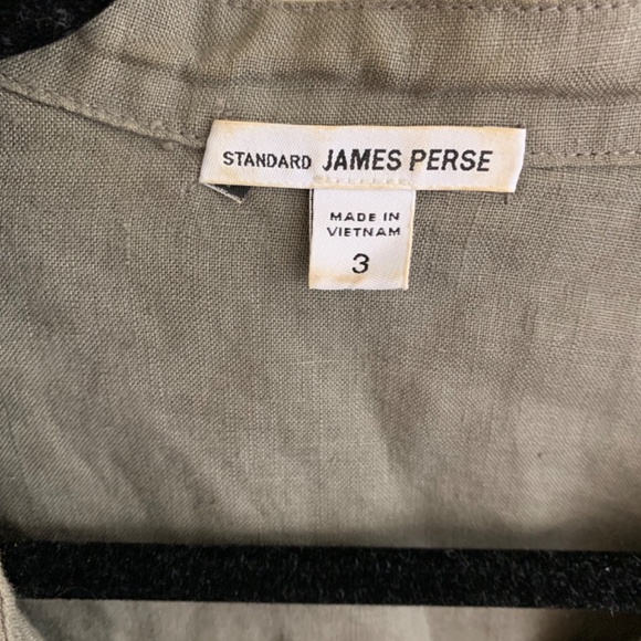 James Perse Linen Drawstring Shirt Dress (4/XL) - Picture 3 of 4